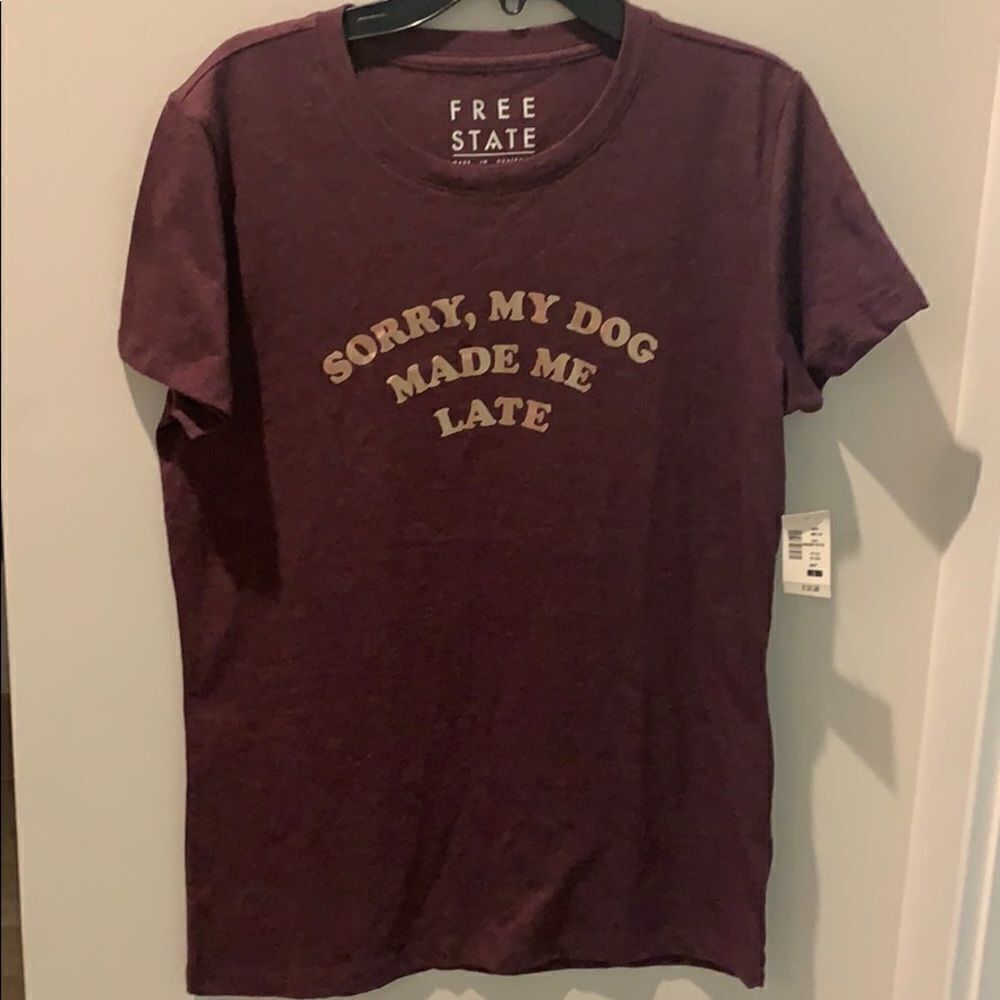NWT Aeropostale Free state T-shirt wine red size L NWT